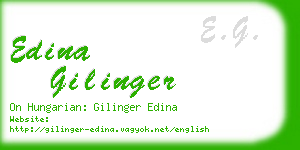 edina gilinger business card